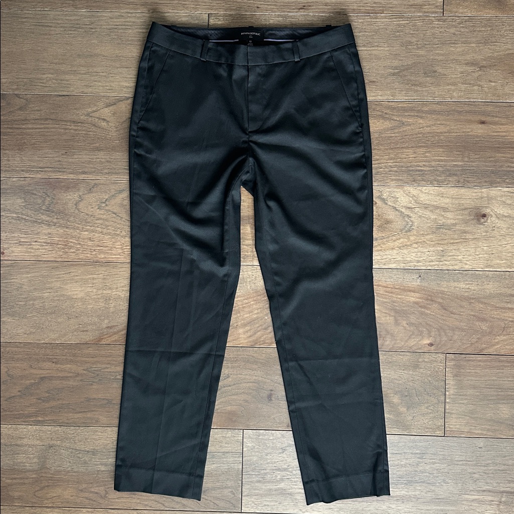 Banana Republic Women’s Ryan Stretch Trouser, Straight Leg Black Dress Pants